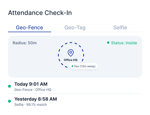 geo fenced
