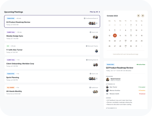 meeting planning tracking