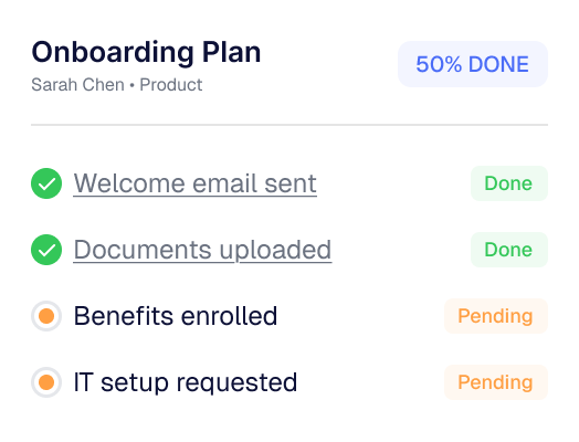 offer onboarding handoff